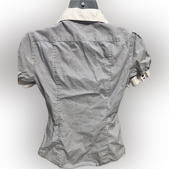 Vintage Banana Republic shirt sz XS petite baby doll ruffle top. - Picture 6 of 7